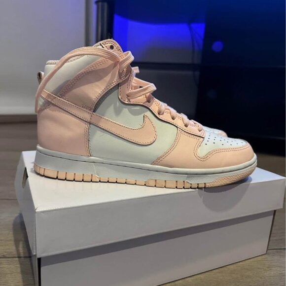 Pink Nike Dunk Highs - Picture 1 of 3